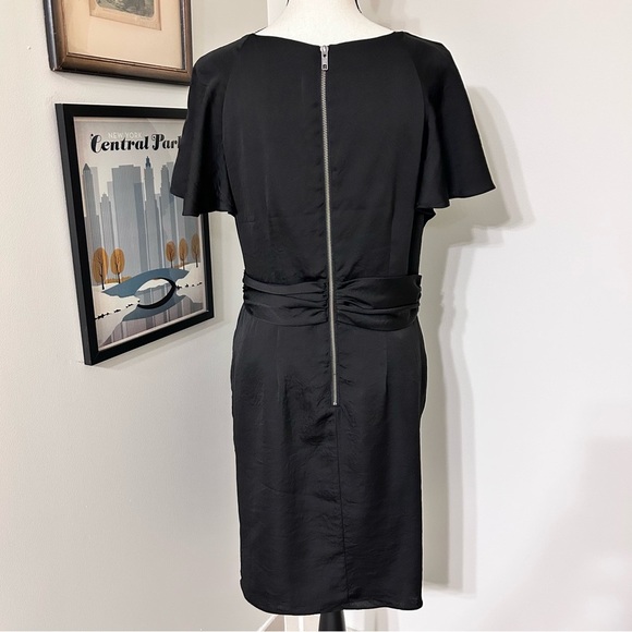 Miss Sixty Black Ruched Sheath Dress SZ 12 - Picture 2 of 5